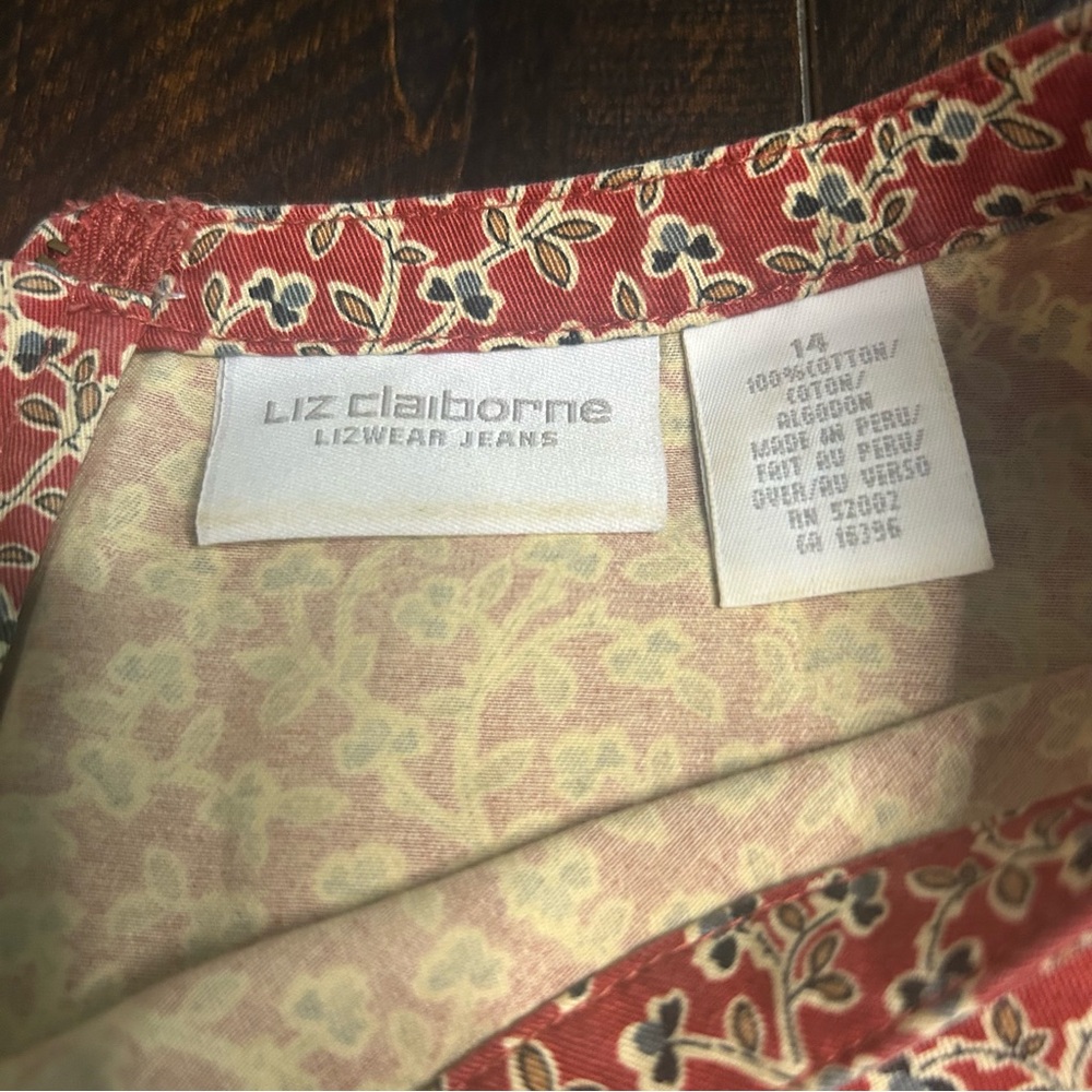 Liz Claiborne Floral Red Dress - Picture 9 of 10